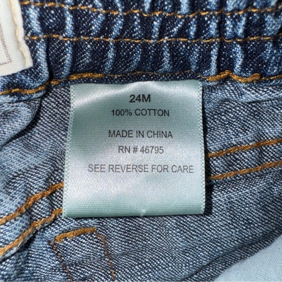 LEVI STRAUSS Girls 24 Months Blue Jeans Faded Butterfly Stonewash 100% Cotton - Picture 6 of 7